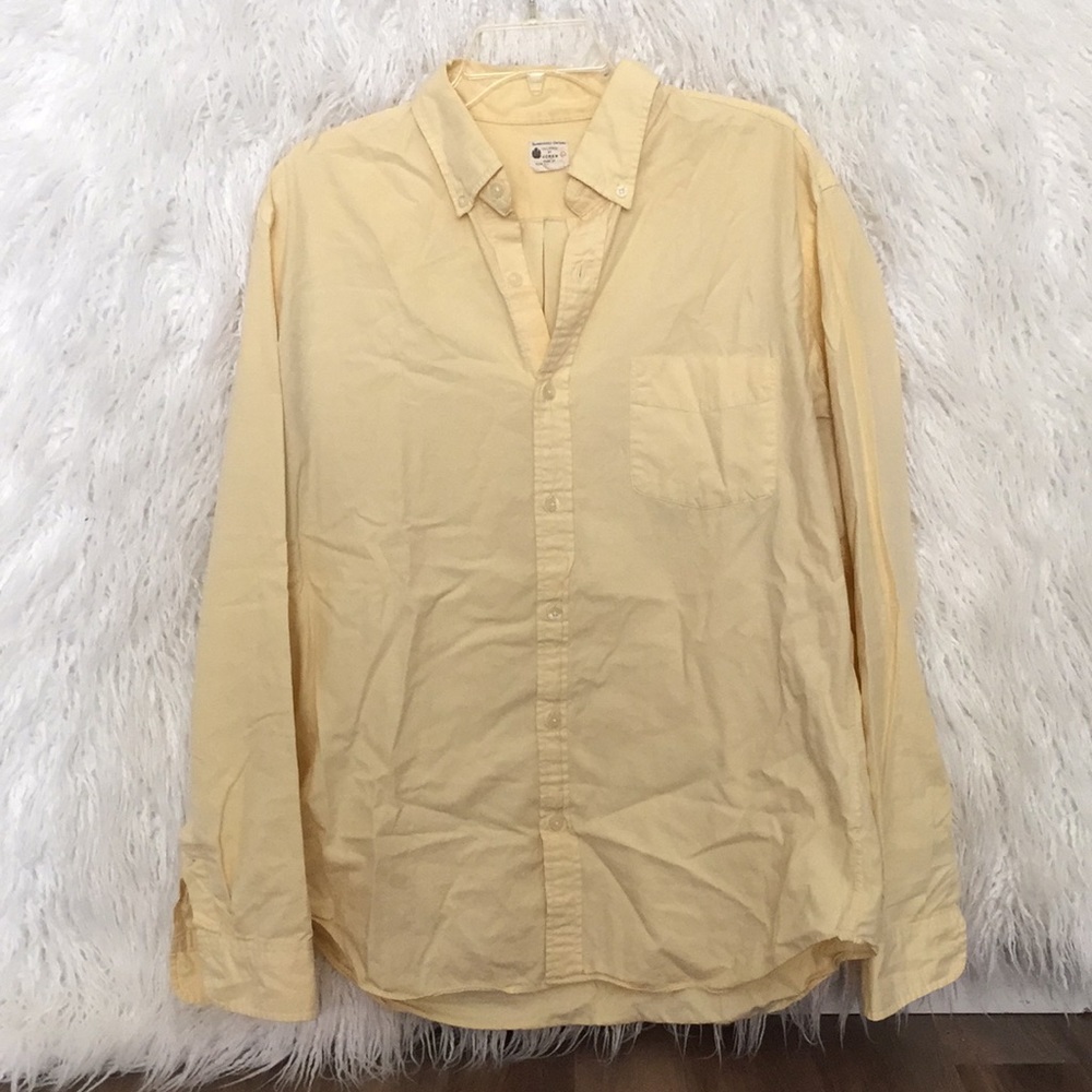 Yellow Men’s J.Crew oxford button up
